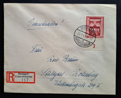 Deutsches Reich 1943, Reko-Brief Stuttgart-Untertürkheim Mi 829 - Briefe U. Dokumente