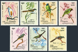 Cambodia 470-476,MNH.Michel 550-556.Birds 1984:Ibis,Schach,Psittacula,Chloropsis - Cambodja
