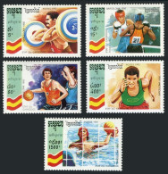 Cambodia 1224-1229,MNH.Michel 1300-1304,Bl.192. Olympics Barcelona-92:Basketball - Camboya