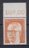 Berlin 432 Mit Oberrand Dr. Gustav Heinemann 170 Pf Postfrisch - Altri & Non Classificati
