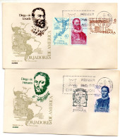 2 Sobres  De Primer Dia  Editado Alonso  De  Nº 1889/93 - Storia Postale