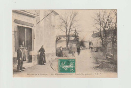 33 - VIGNONET - CP RARE - Grande Rue Principale Animée Recette Buraliste Bon état - Autres & Non Classés