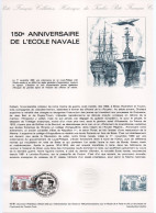 - Document Premier Jour 150e ANNIVERSAIRE DE L'ÉCOLE NAVALE - LANVEOC & PARIS 17.10.1981 - - Documentos Del Correo