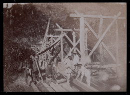 Madagascar - Chantier D'Ampasimbola - Construction Des Piles Du Pont 1898 - Afrika