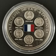 MEDAILLE 40 Mm PRESIDENTS DE LA Vème REPUBLIQUE / FRANCE - Andere & Zonder Classificatie