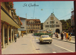 St. Gallen (SG) - Am Bohl / Autobus (O-Bus), Auto - Saint-Gall