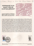 - Document Premier Jour HOMMAGE AUX MARTYRS DE CHATEAUBRIANT 12.12.1981 - - 2. Weltkrieg