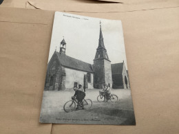 Savigné L'Eveque 72 Sarthe Eglise Avec Cycliste - Otros & Sin Clasificación