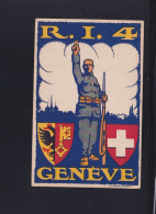 Schweiz PK R. I. 4 Geneve 1919 Gelaufen - Régiments