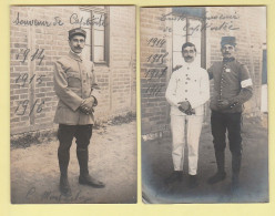 WW1 - 2 Photos Sur Le Prisonnier Clovis Montaclair - War, Military