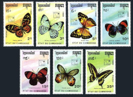 Cambodia 997-1003,MNH.Michel 1075-1081. BRASILIANA-1989,Butterflies. - Cambogia