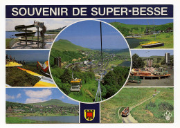 Souvenir De SUPER-BESSE - Jeux Aquatiques - Delta Plane - Vue Générale De La Station - Besse Et Saint Anastaise