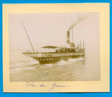 Suisse Lac Léman 1893 * Bateau à Vapeur « Chillon » * Photo Originale - Places