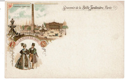 ILLUSTRATEUR  Non Signé  - ART NOUVEAU - SOUVENIR De La BELLE JARDINIERE - PLACE DE LA CONCORDE -  LA MODE EN 1830 - Sin Clasificación