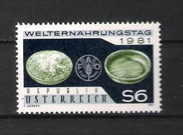 Austria 1981 World Food Day FAO  MNH - Unused Stamps