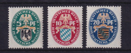 Dt. Reich 1925 Nothilfe Landeswappen Mi.-Nr. 375-377 Postfrisch ** - Ungebraucht