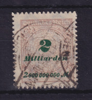 Dt. Reich 1923 Korbdeckelmuster 2 Mrd. Mark  Mi.-Nr. 326B  O Gpr. INFLA  - Used Stamps