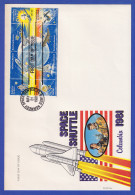 USA 1981 Weltraumfahrt / Space Shuttle Zusammendruck Mi.-Nr. 1481-1488 Auf FDC - Sonstige & Ohne Zuordnung