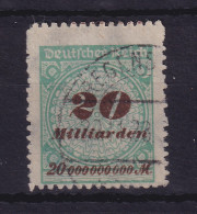 Dt. Reich 1923 Korbdeckelmuster 20 Mrd. Mark  Mi.-Nr. 329B  O Gpr. INFLA  - Oblitérés