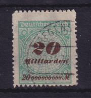 Dt. Reich 1923 Korbdeckelmuster 20 Mrd. Mark  Mi.-Nr. 329B  O Gpr. INFLA  - Gebraucht