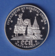 Ungarn 1994 Silbermünze Ungarn In Der EU 500 Forint 31,46g Ag925 PP - Hongrie
