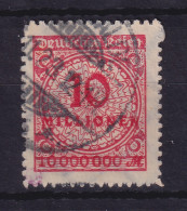 Dt. Reich 1923 Korbdeckelmuster 10 Mio. Mark  Mi.-Nr. 318BP  O Gpr. INFLA  - Used Stamps