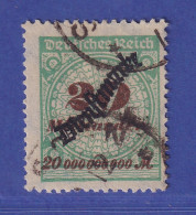 Dt. Reich 1923 Dienstmarke 20 Mrd. Mark  Mi.-Nr. 87 Gestempelt Gpr. INFLA  - Servizio