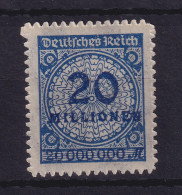 Dt. Reich 1923 Korbdeckelmuster 20 Mio. Mark  Mi.-Nr. 319BP HT Postfrisch ** - Nuovi