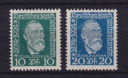 Dt. Reich 1924 Weltpostverein Heinrich V. Stephan Mi.-Nr. 368-369 Postfrisch ** - Nuevos