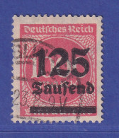 Dt. Reich 1923 Wertstufenaufdruck 125 Tsd. Mark  Mi.-Nr. 291b O Gpr. INFLA  - Usati