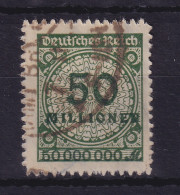 Dt. Reich 1923 Korbdeckelmuster 50 Mio. Mark  Mi.-Nr. 321BP HT O Gpr. INFLA  - Gebraucht