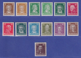 Dt. Reich 1926 Berühmte Deutsche Mi.-Nr. 385-397 Ungebraucht * - Unused Stamps