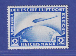 Dt. Reich 1928 Flugpostmarke Zeppelin 2 RM Mi.-Nr. 423 Ungebraucht * - Unused Stamps