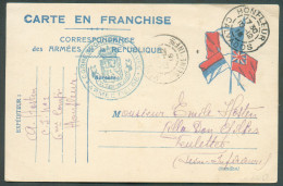 Exp. SOldate Belge  (C.I.) Carte Aux Drapeaux ARMEE FRANCAISE Obl. Dc HONFLEUR Du 10-12-1916 + Dc CORRESPONDANCE PRIVEE - Armée Belge