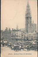 ANTWERPEN           LA GRAND'PLACE ET LA CATHEDRALE                                           2 SCANS - Antwerpen