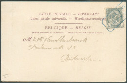 N°53 - 1c. Gris (perforé G.F.) Oblitéré Par Le Cachet Oblong De Couleur Bleue GITS (ligne Ferroviaire De Flandre Occiden - 1893-1907 Wapenschild