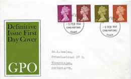 Postzegels > Europa > Groot-Brittannië > 1952-2022 Elizabeth II > Brief Met 453-456 (17544) - Briefe U. Dokumente