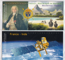 2 BLOCS SOUVENIR. NEUF SOUS BLISTER. FRANCE-INDE 2010, FRANCE-MAURICE 2015 - Foglietti Commemorativi