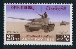 Iraq 487, Hinged. Michel 543. Army Day, 1969. Tanks. - Iraq