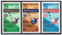 Iraq 700-702, Hinged. Michel 774-776. International Fair-10, 1973. Flags, Emblem - Irak