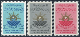 Iraq 369-371, Hinged. Mi 405-407. Arab Federation Of Insurance, 1965. Emblems. - Irak