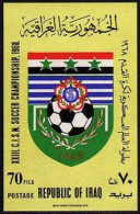 Iraq 476a Sheet, MNH. Michel Bl.12. Military Soccer League, 1968. - Irak