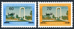 Iraq O338-O339, MNH. Mi D373-D374. Baghdad University Entrance, Surcharged, 1983 - Iraq