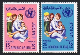 Iraq 485-486,486a, MNH. Michel 541-542,Bl.14. UNICEF, 1968. Mother And Children. - Irak