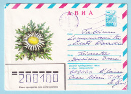 USSR 1981.1225. Stemless Carline Thistle (Carlina Acaulis). Prestamped Cover, Used - 1980-91