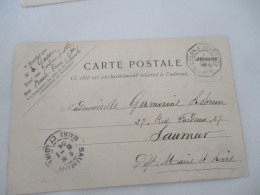 1904 COLON A BORDEAUX  L 3  Poste Maritime Lettre De Basse Terre A Saumur - 1877-1920: Semi-Moderne