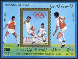 Iraq 1153, MNH. Michel Bl.39. Olympics Los Angeles-1984. Soccer. - Irak