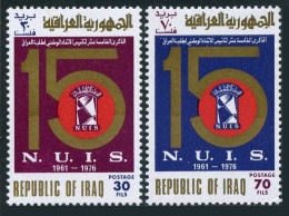 Iraq 792-793,MNH.Michel 884-885. National Students Union,15th Ann,1976. - Irak