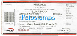 228830 ARTIST BANDA MOLOKO UK ELECTRONICS HOUSE DISCO IN ARGENTINA LUNA PARK AÑO 2016 ENTRADA TICKET NO POSTCARD - Tickets - Vouchers