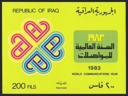 Iraq 1117, MNH. Michel Bl.37. World Communication Year, 1983. Emblem. - Irak